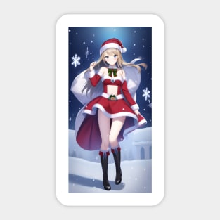 Santa Girl Sticker